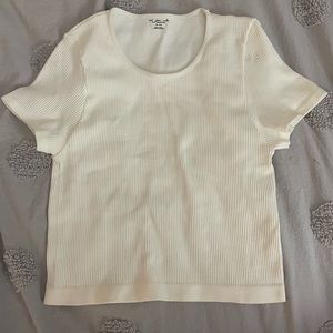 Urban Outfitters White Cropped Tee